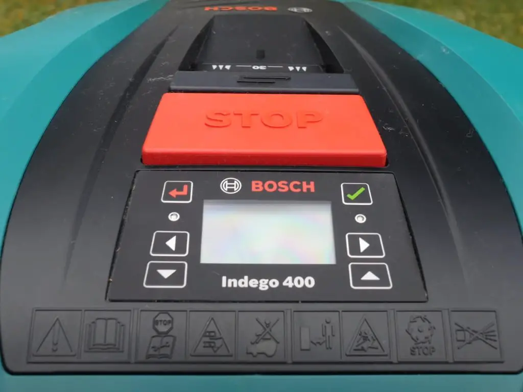 Bosch Indego 400 control panel